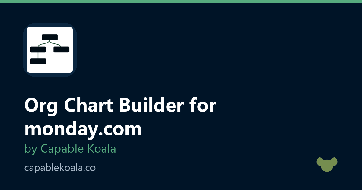 Org Chart Monday Org Chart Builder for monday.com | Capable Koala
